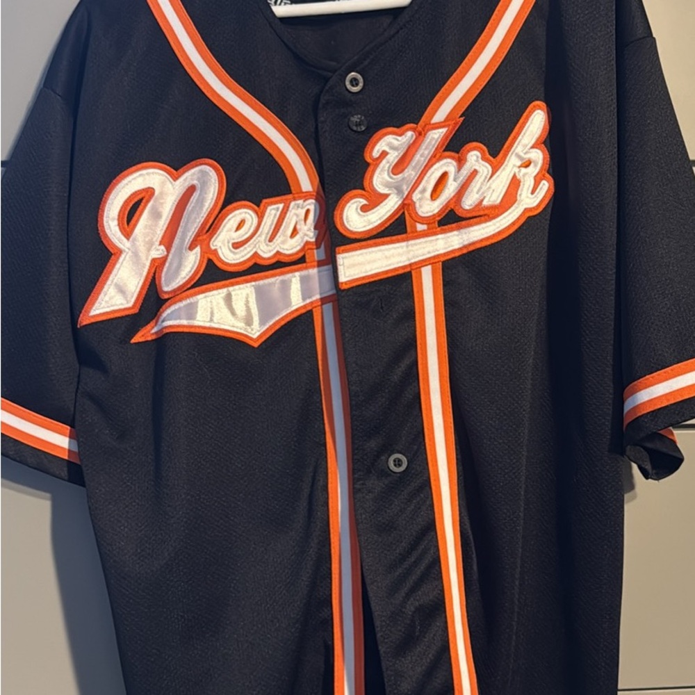 New York Black and Orange Men's Jersey